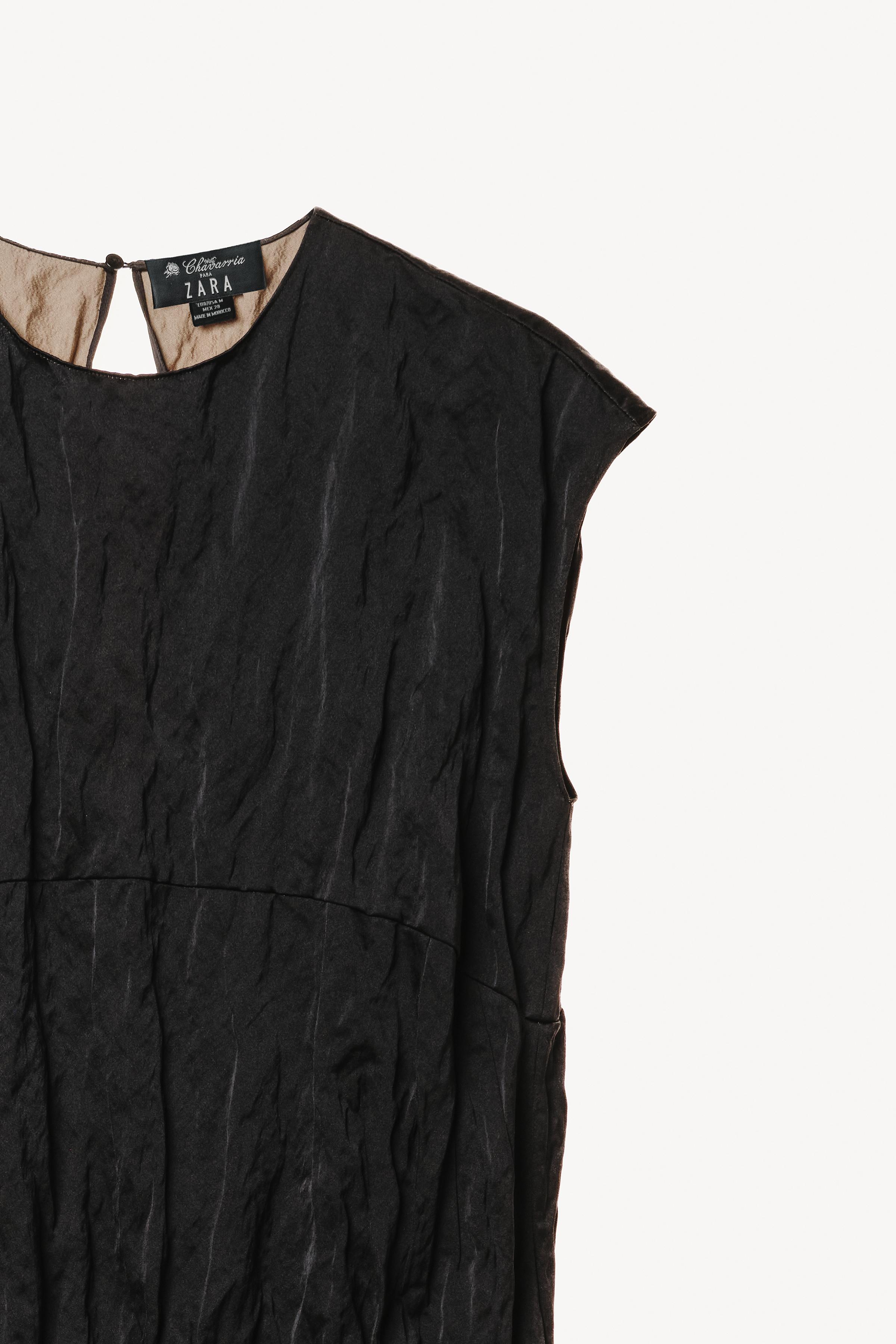 WILLY CHAVARRIA X ZARA WRINKLED MIDI DRESS
